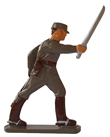Оловянная игрушка. Японской офицер. 1939-1945