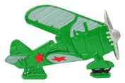 Игрушки оловянные. Самолет И-15 бис. РККА-1941.