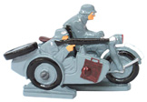 Игрушка. Солдатики. Мотоцикл с коляской. Вермахт-1941.